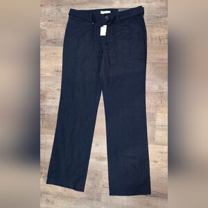 Banana Republic Martin Fit Womens Navy Blue Linen Straight Leg Pants Sz 10 NWT
